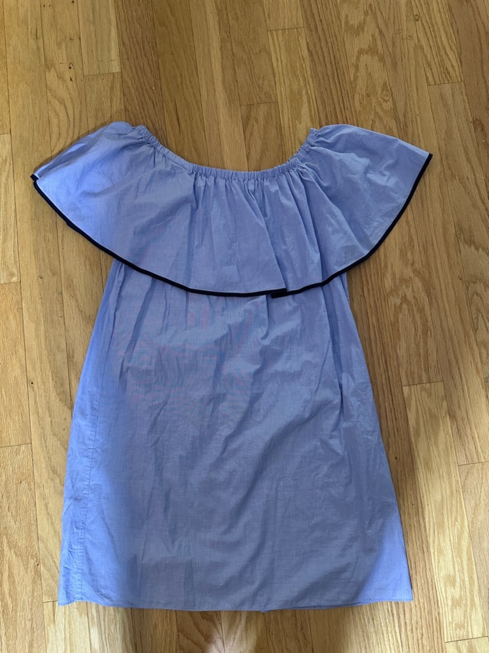 J. CREW OFF SHOULDER RUFFLE DRESS MEDIUM - Picture 3 of 8